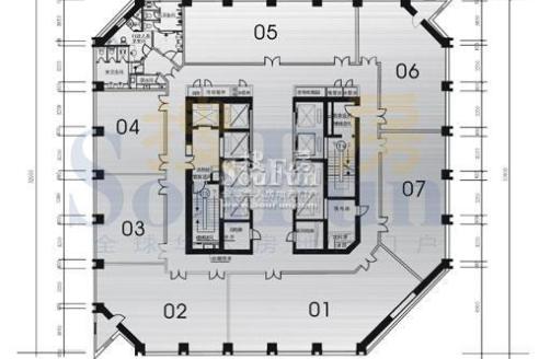 体育西路地铁口 维多利广场 整层层 精装修 房产面积使用率高